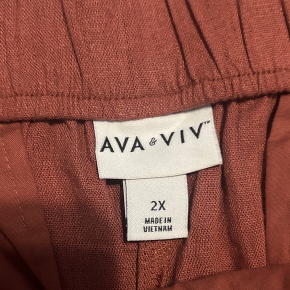 PLUS SIZE Ava & Viv  Brick Chinos Pants - Picture 2 of 9